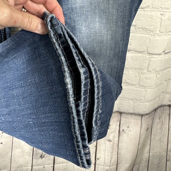 BKE Jeans Mens 36S Nolan Straight Leg Whiskered Stretch Buckle Thick Stitching - Picture 3 of 12